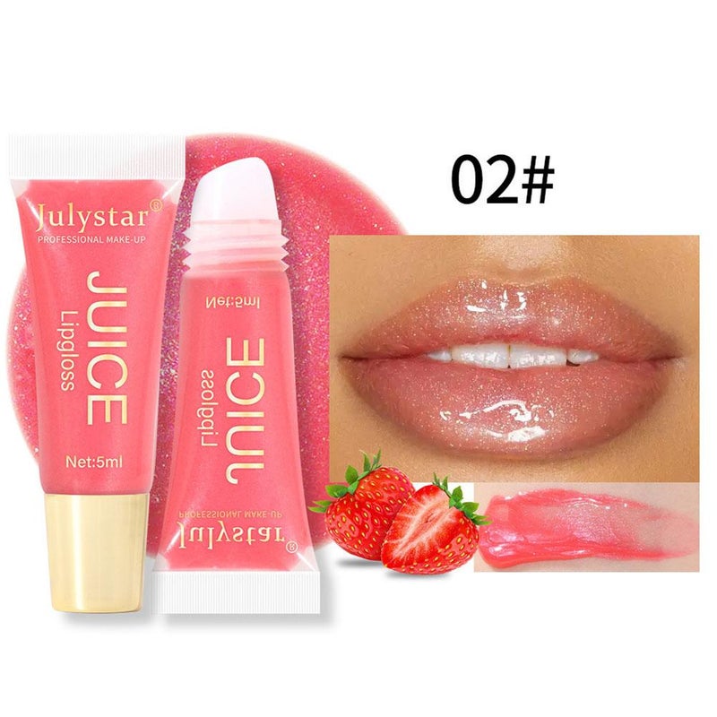 Natural Mirror Lip Oil with Fruity Flavor and Plump Lip Gloss